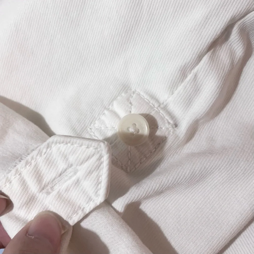 Tory Burch white cotton long shorts